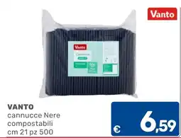 C+C Cash and Carry Vanto cannucce Nere compostabili offerta