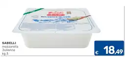 C+C Cash and Carry Sabelli mozzarella Julienne offerta