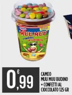Netto Supermercati Cameo muu muu budino + confetti al cioccolato offerta