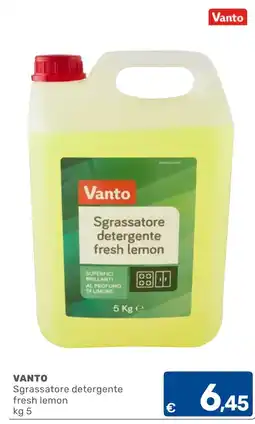 C+C Cash and Carry Vanto Sgrassatore detergente fresh lemon offerta