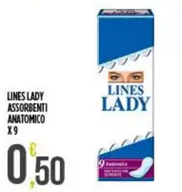 Netto Supermercati Lines lady assorbenti anatomico offerta