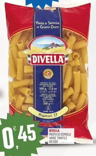 Marketpiù Divella pasta di semola varie trafile offerta