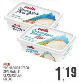 Marketpiù Milk Formaggio Fresco offerta