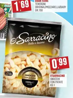 Marketpiù O'Sarracino gnocchi con patate offerta
