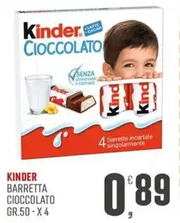 Marketpiù Kinder barretta cioccolato offerta