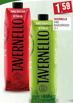 Marketpiù Tavernello vino bianco/rosso offerta