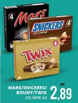 Mazzeo Supermercati Mars/Snickers/Bouny/Twix ice cream offerta