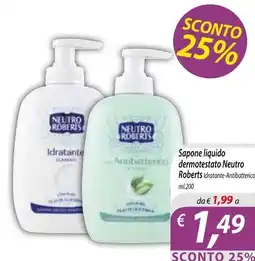 DiMeglio Sapone liquido dermatestato Neutro Roberts Idratante-Antibatterico offerta