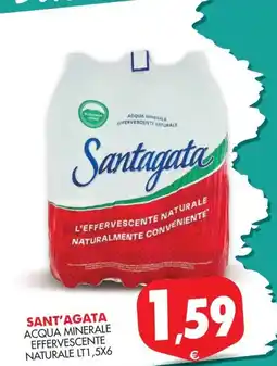 Mazzeo Supermercati Sant'Agata acqua minerale effervescente naturale offerta