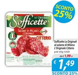 DiMeglio Sofficette Le Originali al salame di Milano L'Originale Citterio offerta