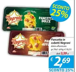 DiMeglio Pancetta in cubetti Negroni offerta