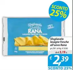 DiMeglio Sfogliavelo lasagne fresche all'uovo Rana offerta