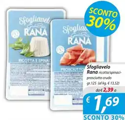 DiMeglio Sfogliavelo Rana ricotta/spinaci-prosciutto crudo offerta