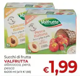 Maxi Nonna Isa Succhi di frutta Valfrutta albicocca, pera, pesca offerta