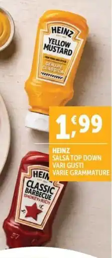 Gourmet Déco Heinz salsa top down vari gusti offerta