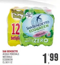 Marketpiù San Benedetto acqua minerale naturale ecogreen offerta