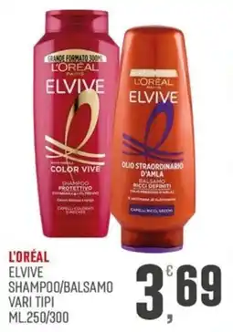 Marketpiù L'Oréal Elvive Shampoo/Balsamo Vari Tipi offerta