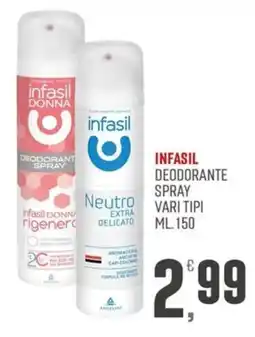 Marketpiù Infasil deodorante spray offerta