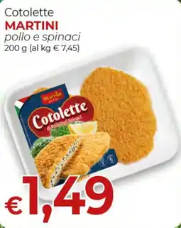 Maxi Nonna Isa Cotolette Martini pollo e spinaci offerta