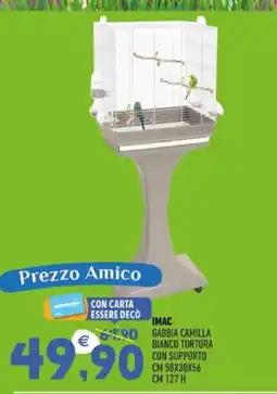 Ayoka Gabbia Camilla Bianco Tortora con Supporto IMAC offerta