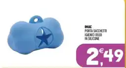Ayoka Imac porta sacchetti igienici osso in silicone offerta