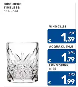 C+C Cash and Carry Bicchiere timeless offerta