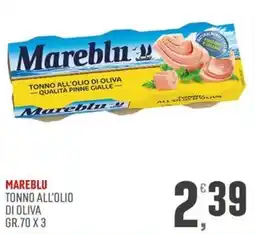 Marketpiù Mareblu tonno all'olio di oliva offerta