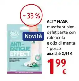 dm drogerie markt Acty mask maschera piedi defaticante offerta