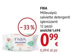 dm drogerie markt Fria milleusipiù salviette detergenti igienizzanti offerta