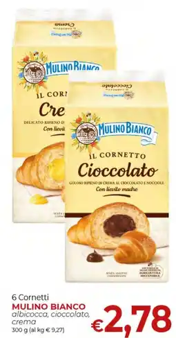 Maxi Nonna Isa 6 Cornetti MULINO BIANCO albicocca, cioccolato, crema offerta