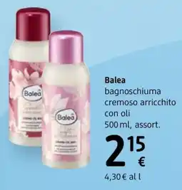 dm drogerie markt Balea bagnoschiuma cremoso arricchito con oli offerta