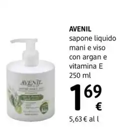 dm drogerie markt Avenil sapone liquido mani e viso offerta