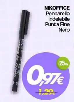 Franzy's Nikoffice Pennarello Indelebile Punta Fine Nero offerta