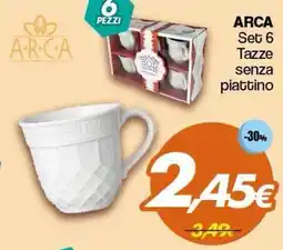 Franzy's Arca tazze senza piattino offerta