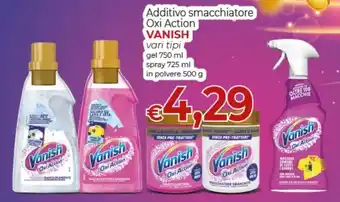 Vanish Additivo smacchiatore Oxi Action gel/spray/polvere
