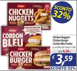 DiMeglio Chicken Nuggets Chicken Burger Cordon Bleu Findus offerta