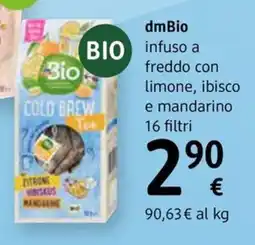 dm drogerie markt dmBio infuso a freddo con limone, ibisco e mandarino offerta