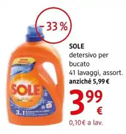 dm drogerie markt Sole detersivo per bucato offerta