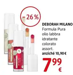 dm drogerie markt Deborah Milano Formula Pura olio labbra idratante colorato assort. offerta