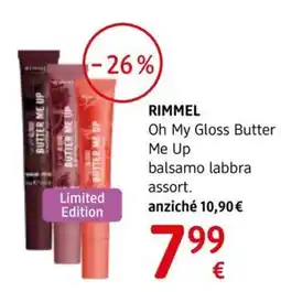 dm drogerie markt Rimmel Oh My Gloss Butter Me Up balsamo labbra offerta