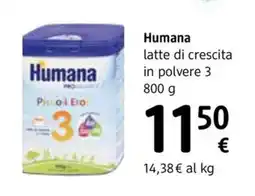 dm drogerie markt Humana latte di crescita in polvere 3 offerta