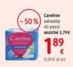 dm drogerie markt Carefree salvasilip offerta