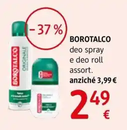 dm drogerie markt Borotalco deo spray e deo roll assort. offerta