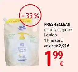 dm drogerie markt Fresh&clean ricarica sapone liquido offerta