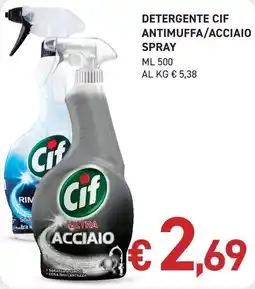 Coal Detergente Cif antimuffa/acciaio spray offerta