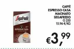 Maxi Coal Caffè espresso casa macinato Segafredo offerta