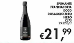 Coal Spumante Franciacorta DOCG Dosaggio Zero Hierò offerta