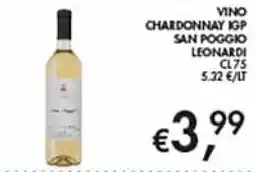 Coal Vino Chardonnay IGP San Poggio Leonardi offerta