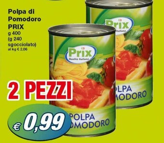 Prix Quality Prix Polpa di Pomodoro 400g offerta
