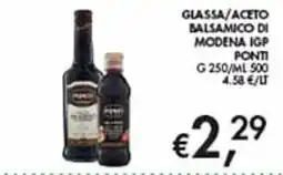 Coal Glasse/aceto balsamico di modena igp ponti offerta